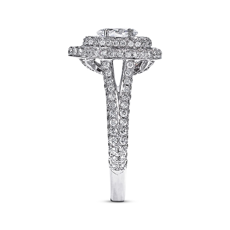 Main Image 3 of Previously Owned Neil Lane Diamond Engagement Ring 1-3/4 ct tw Pear & Round-cut 14K White Gold Size 4.5