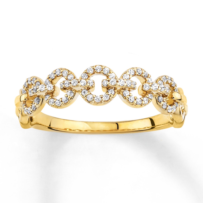 Main Image 1 of Previously Owned Stackable Ring 1/5 ct tw Diamonds 10K Yellow Gold