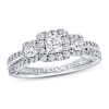 Thumbnail Image 0 of Previously Owned Diamond Ring 1 ct tw Princess & Round-cut 14K White Gold