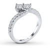 Thumbnail Image 2 of Previously Owned Ever Us Two-Stone Ring 1 ct tw Round-cut Diamonds 14K White Gold - Size 11