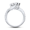 Thumbnail Image 2 of Previously Owned Ever Us Two-Stone Anniversary Ring 2 ct tw Round-cut Diamonds 14K White Gold - Size 11.25