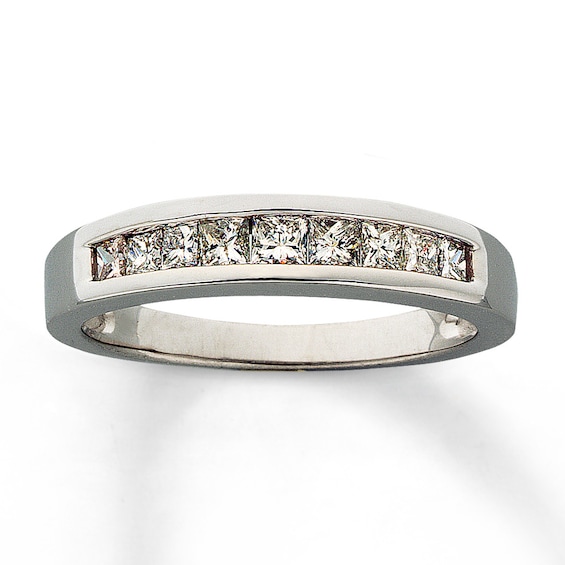 Previously Owned Previously Owned Band 1/2 ct tw Princess-cut Diamonds 14K White Gold Size