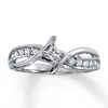 Thumbnail Image 1 of Previously Owned Previously Owned Promise Ring 1/4 ct tw Princess & Round-cut 10K White Gold - Size 4.25