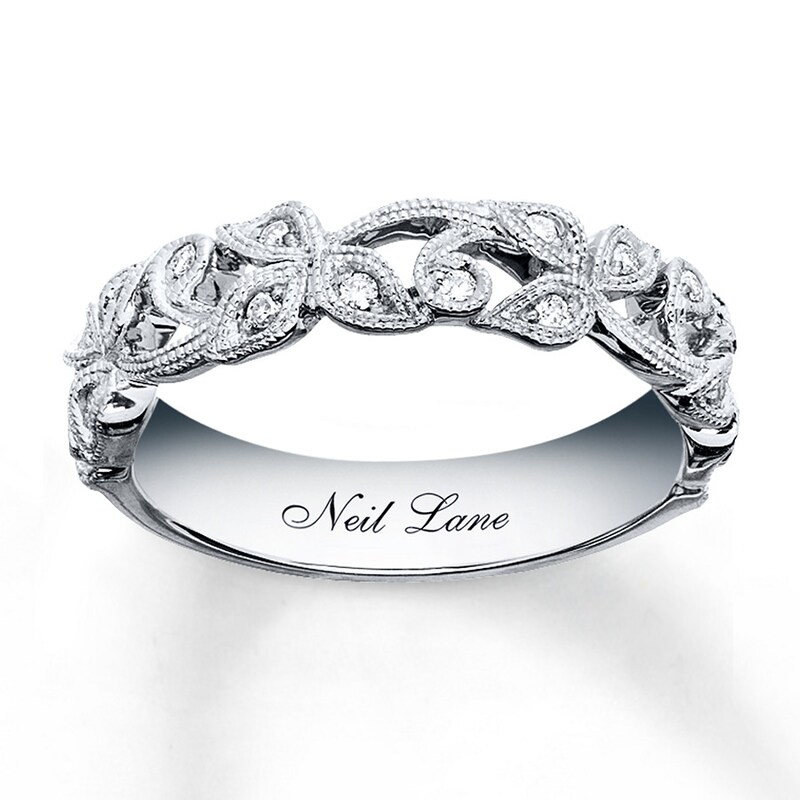 Main Image 1 of Previously Owned Neil Lane Designs Ring 1/8 ct tw Round-cut Diamonds Sterling Silver Size 11.75