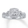 Thumbnail Image 0 of Previously Owned Previously Owned Ring 5/8 ct tw Round-cut Diamonds 14K White Gold - Size 4.25