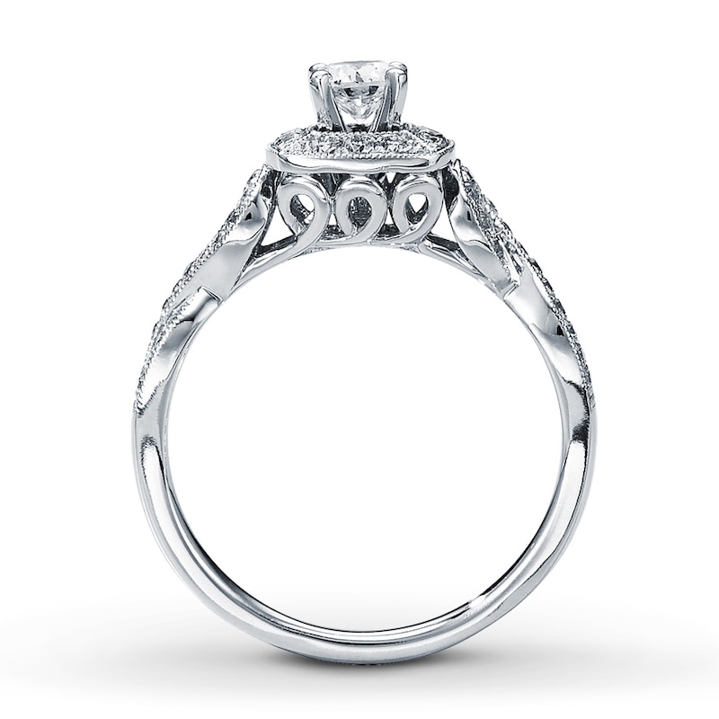 Previously Owned Previously Owned Ring 5/8 ct tw Round-cut Diamonds 14K White Gold - Size 4.25