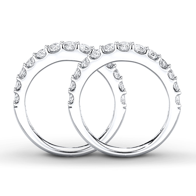 Main Image 2 of Previously Owned Wedding Band 1-1/2 ct tw Round-cut Diamonds 14K White Gold Size 9.5