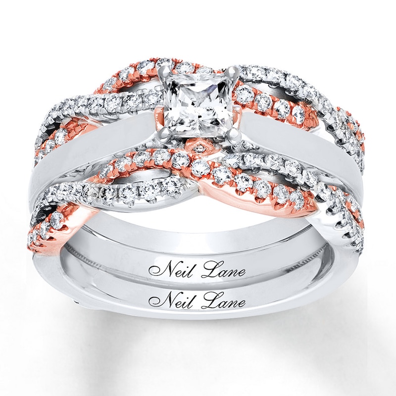 Main Image 2 of Previously Owned Neil Lane Enhancer Ring 3/4 ct tw Round-cut Diamonds 14K Two-Tone Gold