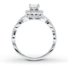 Previously Owned Neil Lane Ring 1 ct tw Princess & Round-cut Diamonds 14K White Gold