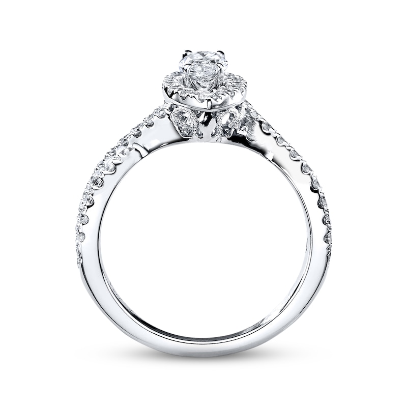 Main Image 2 of Previously Owned Neil Lane Diamond Engagement Ring 1 ct tw Marquise & Round-cut 14K White Gold