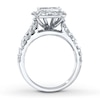 Thumbnail Image 1 of Previously Owned Diamond Engagement Ring 3 ct tw Princess & Round-cut 14K White Gold - Size 10