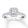 Thumbnail Image 0 of Previously Owned Neil Lane Engagement Ring 7/8 ct tw Princess & Round-cut Diamonds 14K White Gold - Size 5.5