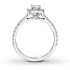 Thumbnail Image 1 of Previously Owned Neil Lane Engagement Ring 7/8 ct tw Princess & Round-cut Diamonds 14K White Gold - Size 5.5