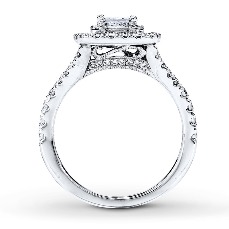 Main Image 2 of Previously Owned Neil Lane Diamond Ring 1-1/4 ct tw Princess, Baguette, & Round-cut 14K Gold