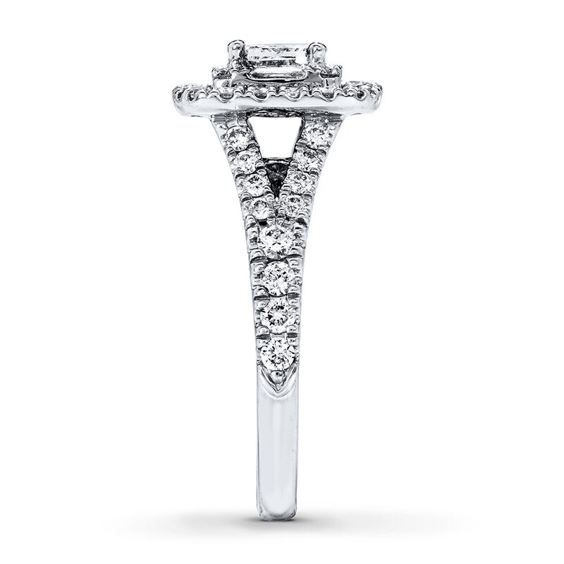 Main Image 3 of Previously Owned Neil Lane Diamond Ring 1-1/4 ct tw Princess, Baguette, & Round-cut 14K Gold