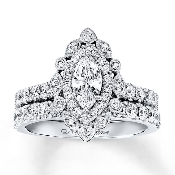 Previously Owned Neil Lane Bridal Set 1-3/4 ct tw Diamonds 14K White Gold