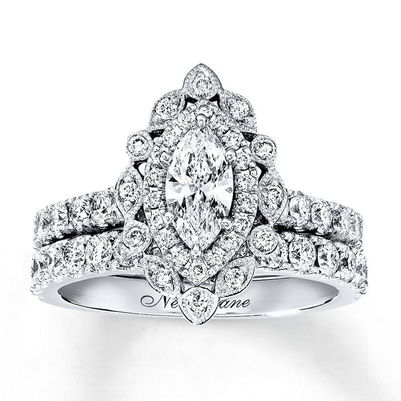 Main Image 1 of Previously Owned Neil Lane Bridal Set 1-3/4 ct tw Diamonds 14K White Gold