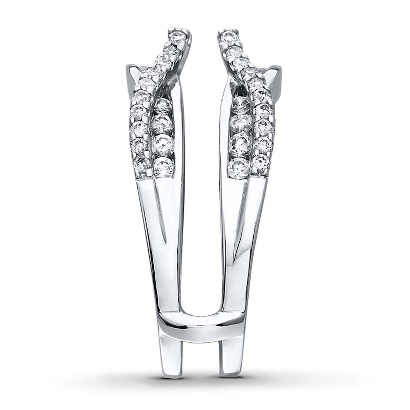 Main Image 3 of Previously Owned Diamond Enhancer Ring 3/4 ct tw Round-cut 14K White Gold - Size 10