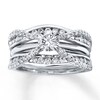 Thumbnail Image 4 of Previously Owned Diamond Enhancer Ring 3/4 ct tw Round-cut 14K White Gold - Size 10