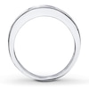 Thumbnail Image 2 of Previously Owned Men's Diamond Band 5/8 ct tw Square-Cut 10K White Gold - Size 4.75
