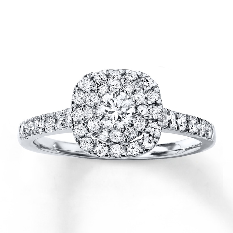 Main Image 1 of Previously Owned Diamond Ring 3/4 ct tw Round-cut 14K White Gold
