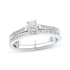 Thumbnail Image 1 of Previously Owned Diamond Bridal Set 1/8 ct tw Round-cut 10K White Gold