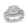 Thumbnail Image 1 of Previously Owned Diamond Bridal Set 7/8 ct tw Round-cut 14K White Gold
