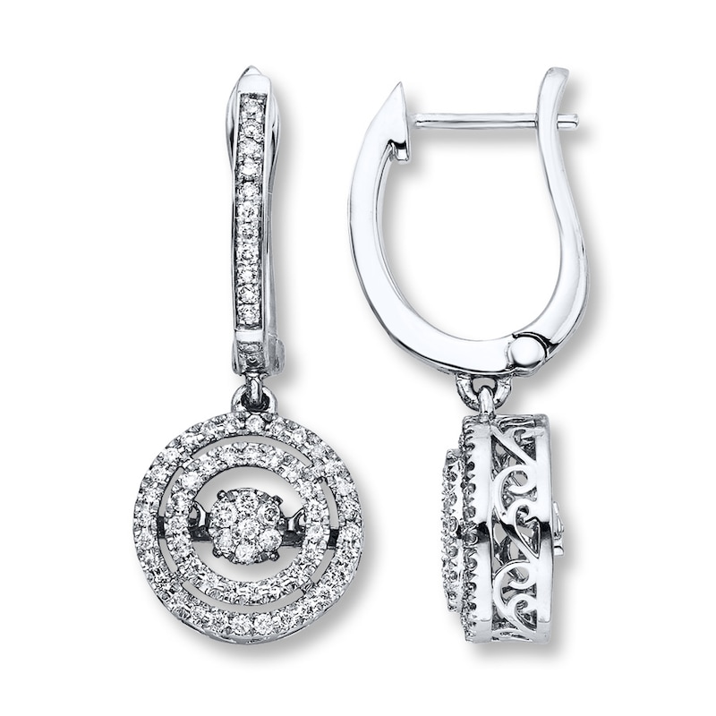 Main Image 1 of Previously Owned Unstoppable Love 1/2 ct tw Earrings 14K White Gold