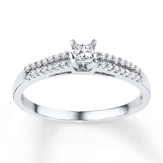 Previously Owned Diamond Promise Ring 1/5 ct tw 10K White Gold