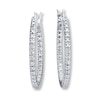 Previously Owned Diamond Hoop Earrings 1/15 ct tw Sterling Silver