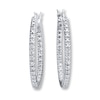 Thumbnail Image 1 of Previously Owned Diamond Hoop Earrings 1/15 ct tw Sterling Silver