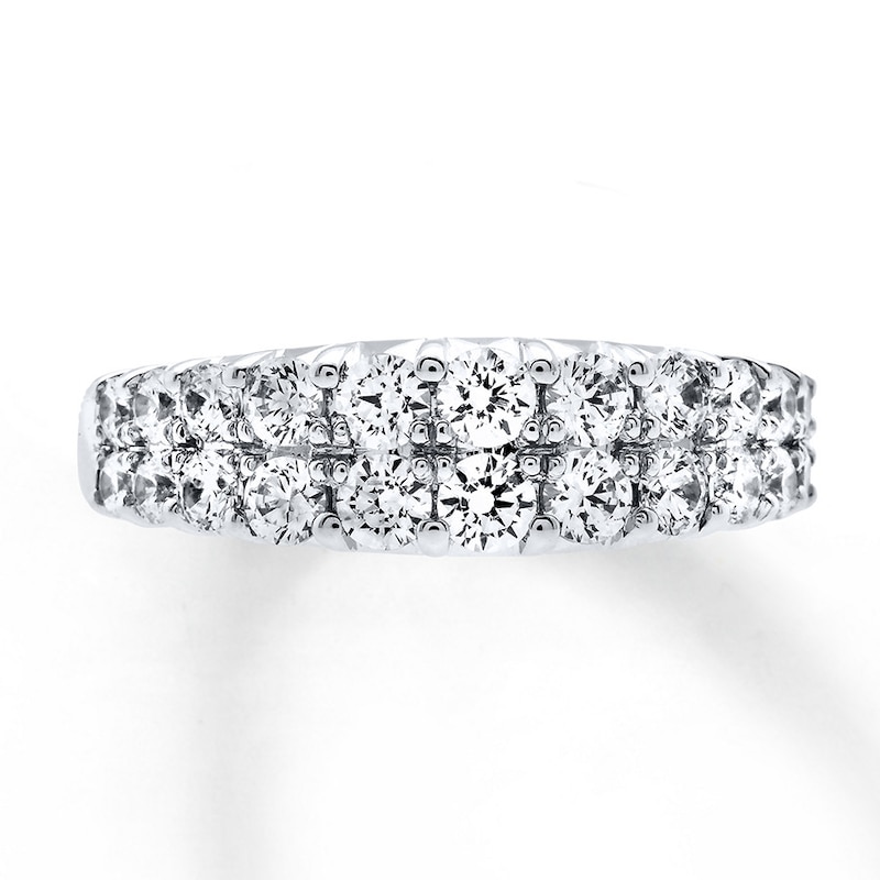 Main Image 4 of Previously Owned Hearts Desire Diamond Anniversary Band 1-1/4 ct tw Round-cut 18K White Gold