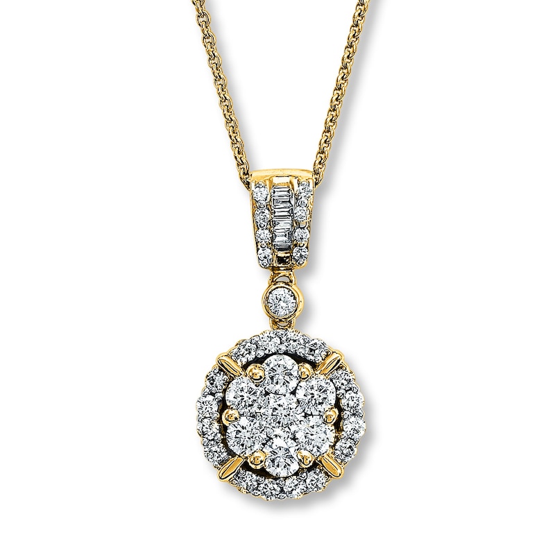Main Image 1 of Previously Owned Diamond Necklace 1 ct tw 14K Yellow Gold