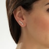 Thumbnail Image 3 of Previously Owned Diamond Earring Climbers 1/6 ct tw Round-cut 10K Two-Tone Gold