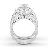 Thumbnail Image 2 of Previously Owned Diamond Bridal Set 1/2 ct tw Princess-cut 14K White Gold