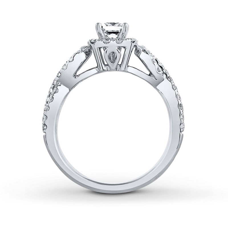 Main Image 2 of Previously Owned THE LEO Diamond Ring 7/8 ct tw 14K White Gold