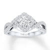 Thumbnail Image 0 of Previously Owned THE LEO Diamond Engagement Ring 1 ct tw Princess & Round-cut 14K White Gold