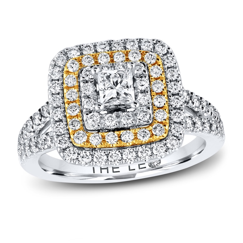 Main Image 1 of Previously Owned THE LEO Diamond Ring 1-1/8 ct tw Princess & Round-cut 14K Two-Tone Gold