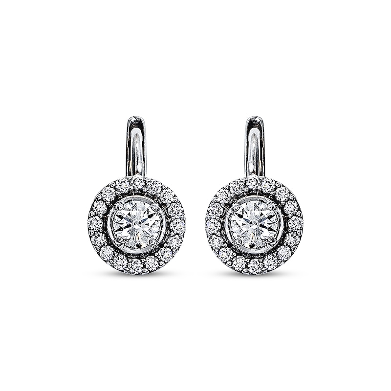 Previously Owned Round-Cut Diamond Earrings 1 ct tw 18K White Gold