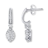 Thumbnail Image 0 of Previously Owned Diamond Earrings 3/8 ct tw Round & Marquise-Cut 10K White Gold