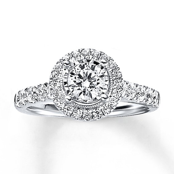Previously Owned Diamond Engagement Ring 1-1/4 ct tw Round-cut 14K White Gold