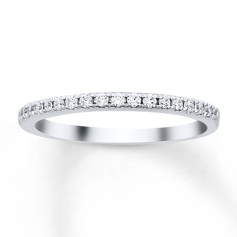Main Image 1 of Previously Owned Diamond Wedding Band 1/5 ct tw Round-cut 14K White Gold