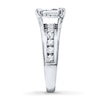 Thumbnail Image 3 of Previously Owned Diamond Engagement Ring 1-3/8 ct tw Princess & Round-cut 14K White Gold