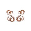 Thumbnail Image 2 of Previously Owned Open Hearts Earrings 1/10 ct tw Diamonds 10K Rose Gold
