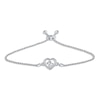 Thumbnail Image 1 of Previously Owned Round-Cut Diamond Bolo Bracelet 1/20 ct tw Sterling Silver