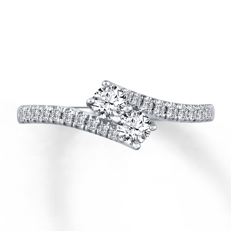 Main Image 3 of Previously Owned Ever Us Diamond Ring 1/2 ct tw Round-cut 14K White Gold