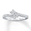 Previously Owned Ever Us Two-Stone Diamond Ring Round-cut 1/2 ct tw