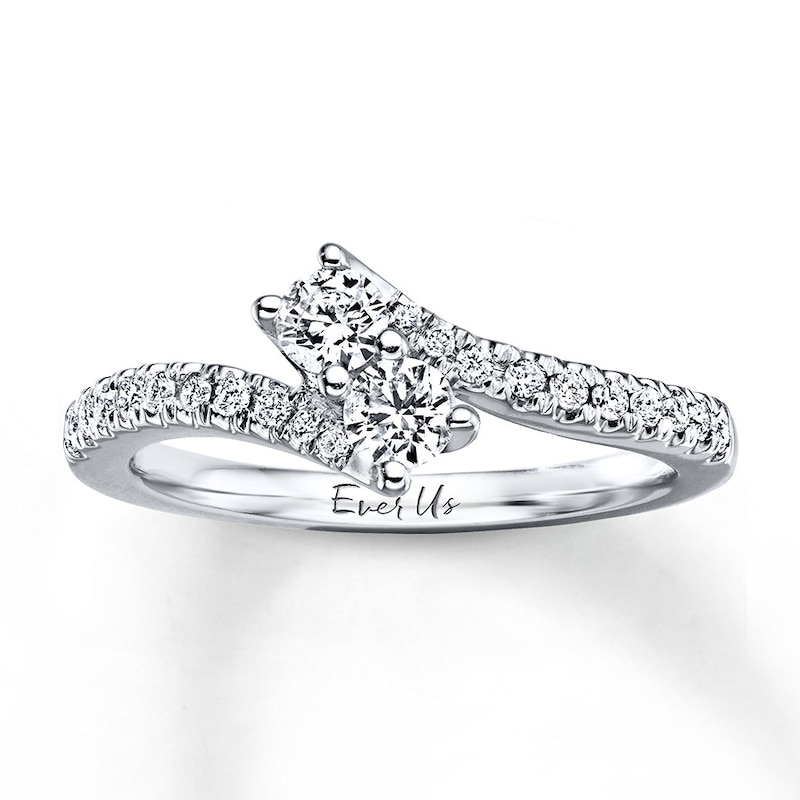 Previously Owned Ever Us Two-Stone Diamond Ring Round-cut 1/2 ct tw