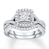 Thumbnail Image 1 of Previously Owned Diamond Bridal Set 1 ct tw 14K White Gold