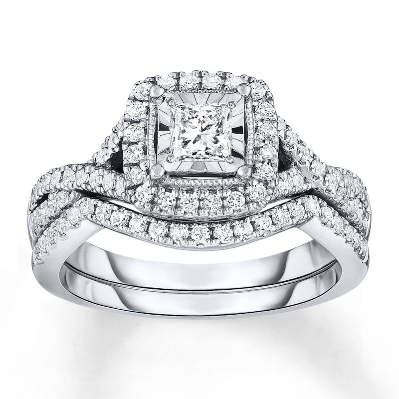 Main Image 1 of Previously Owned Diamond Bridal Set 1 ct tw 14K White Gold